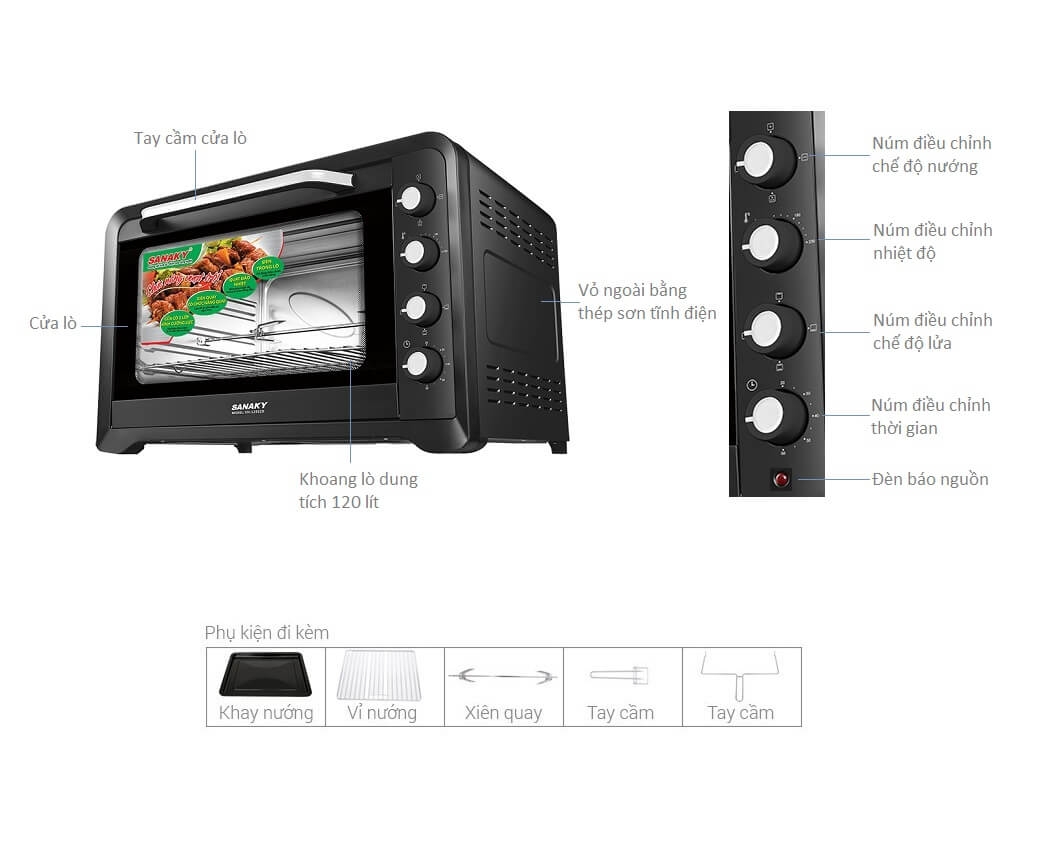 Lò Nướng Sanaky VH-129S2D (120L) 1