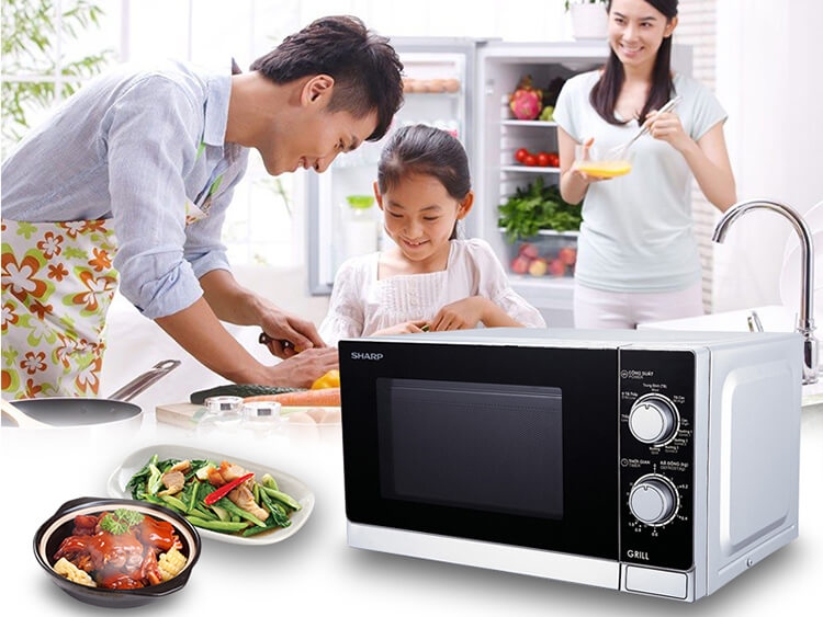 Lò Vi Sóng Có Nướng Sharp R-G222VN-S 20 Lít