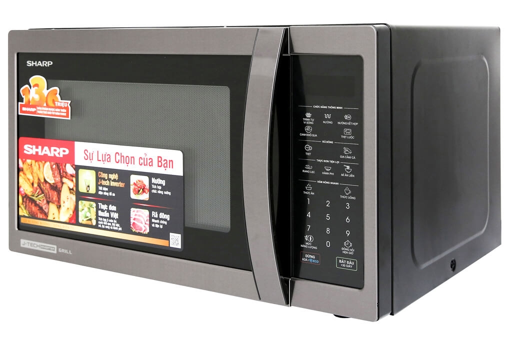 Lò Vi Sóng Điện Tử Có Nướng Sharp R-G728XVN-BST (28 Lít)