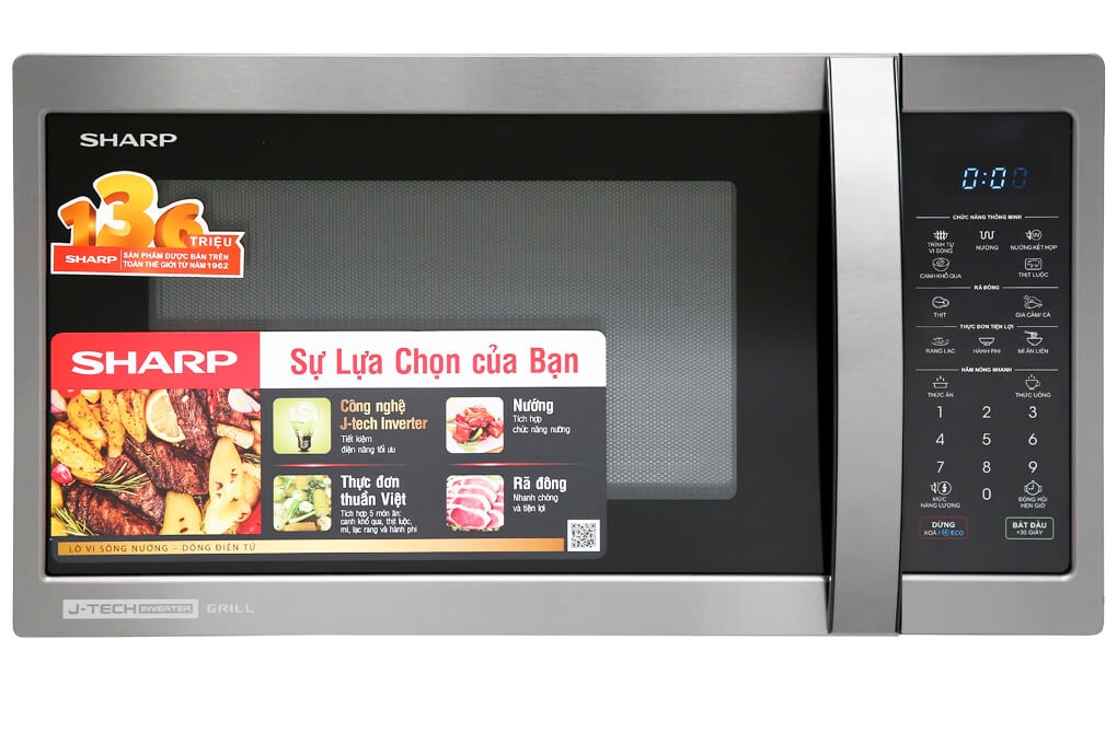 Lò Vi Sóng Điện Tử Có Nướng Sharp R-G728XVN-BST (28 Lít)