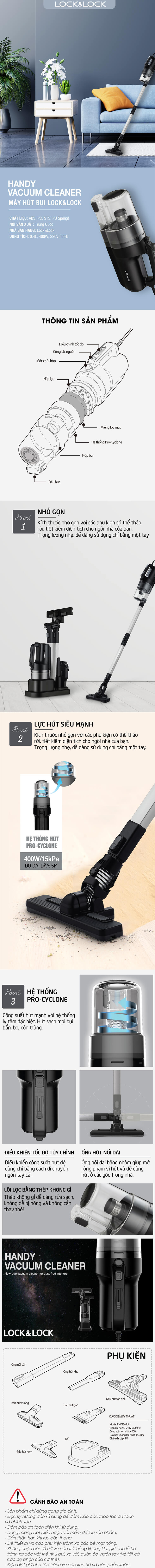 Máy Hút Bụi Lock&Lock ENV336BLK (400W) 1