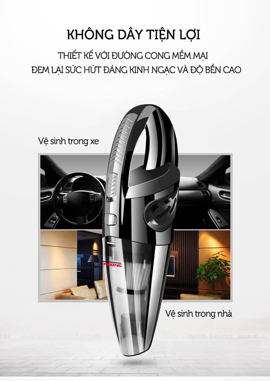 Máy Hút Bụi Cầm Tay Sạc Pin Không Dây Rundong R6053 4