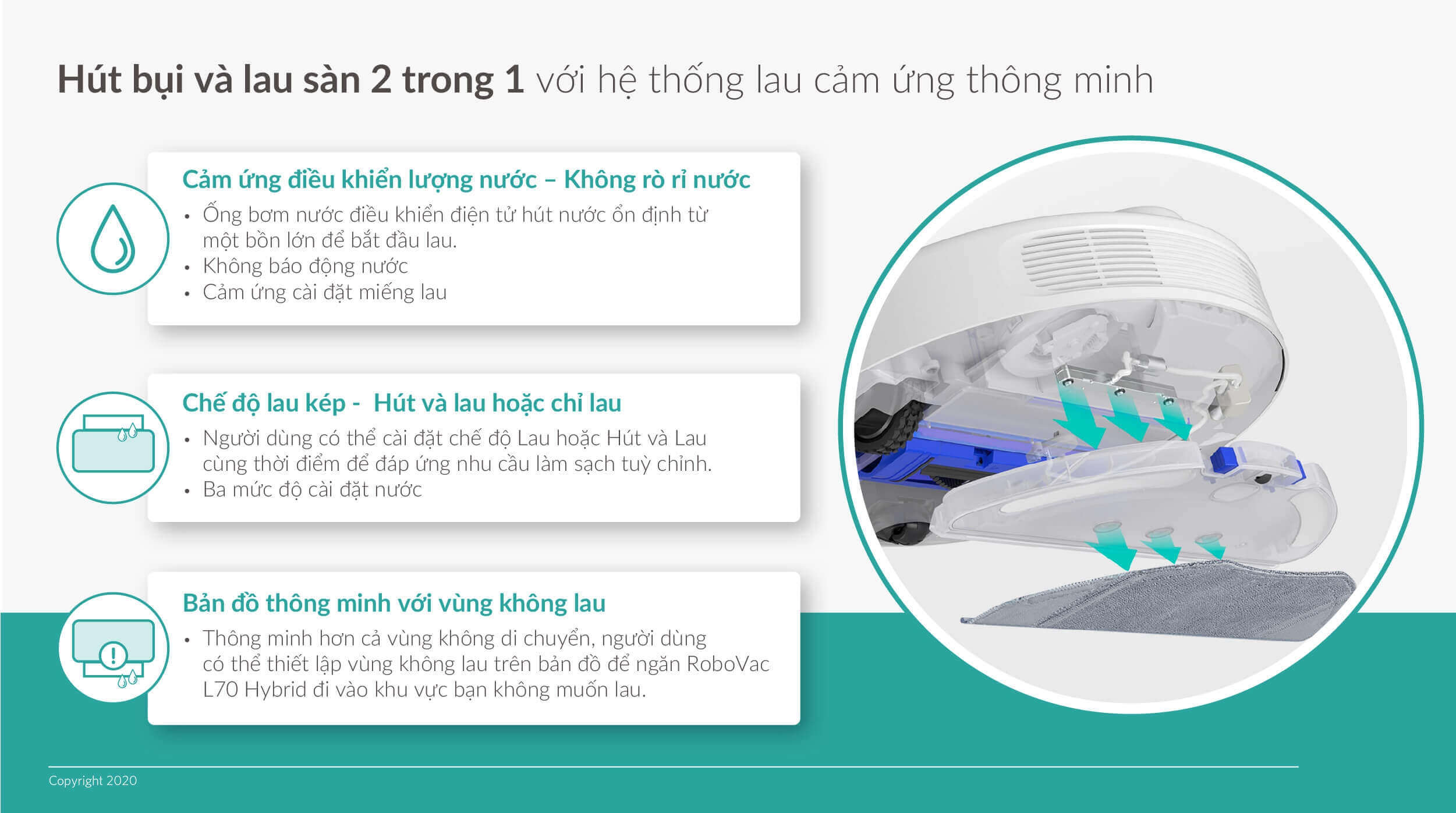 Robot Hút Bụi Lau Nhà Thông Minh Eufy RoboVac L70 Hydrid - T2190 5