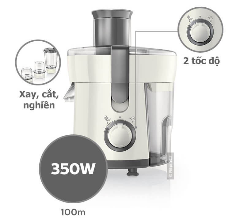 Máy Xay Ép Trái Cây Philips HR1847 (350W) 3