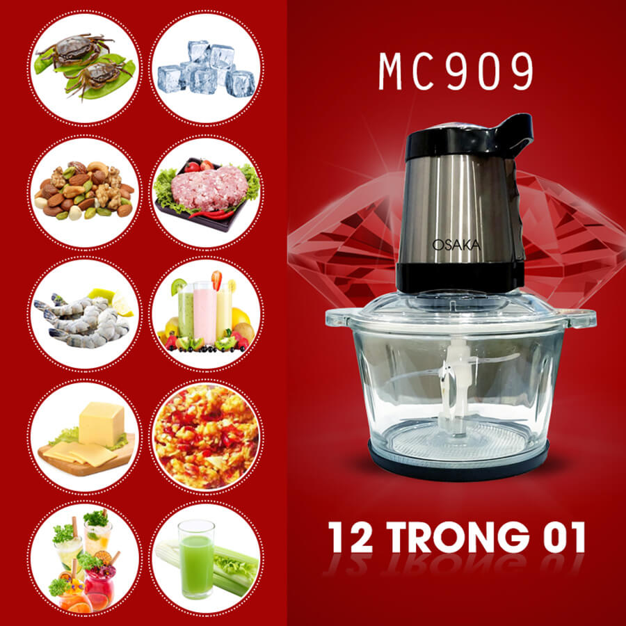 Máy Xay Thịt Đa Năng Osaka MC909 1.5L