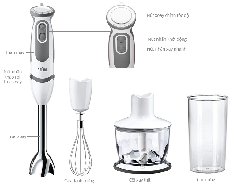 Máy Xay Cầm Tay Braun MQ 5035 Sauce Vario 1