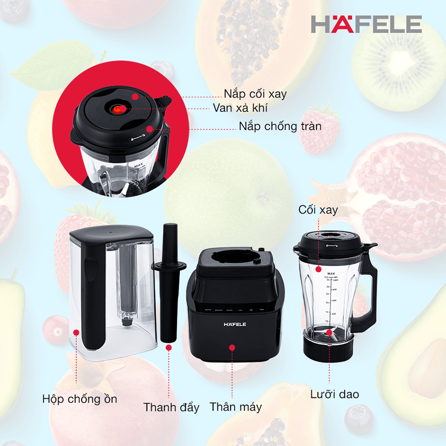 Máy Xay Sinh Tố Đa Năng Chân Không Hafele BR230-19E00 535.43.271 3