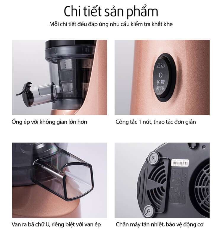 Máy Ép Chậm Đa Năng và Làm Kem Joyoung JYZ-V907 (150W) 9