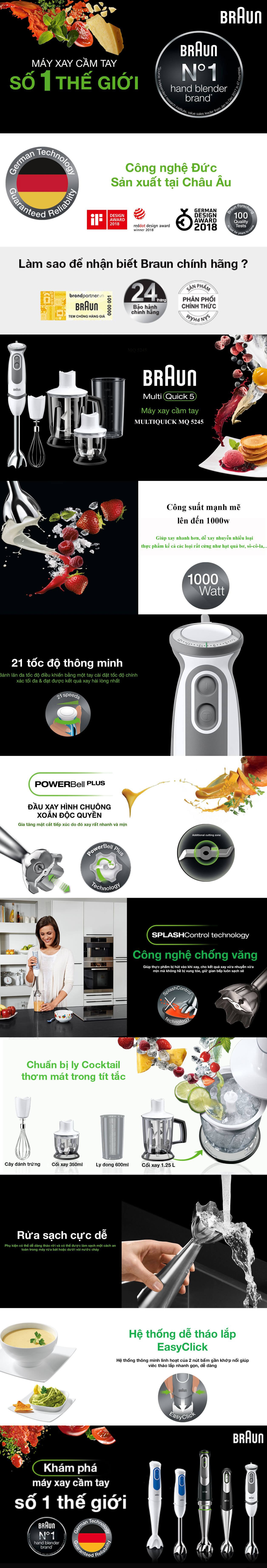 Máy xay cầm tay Braun MQ5245 1