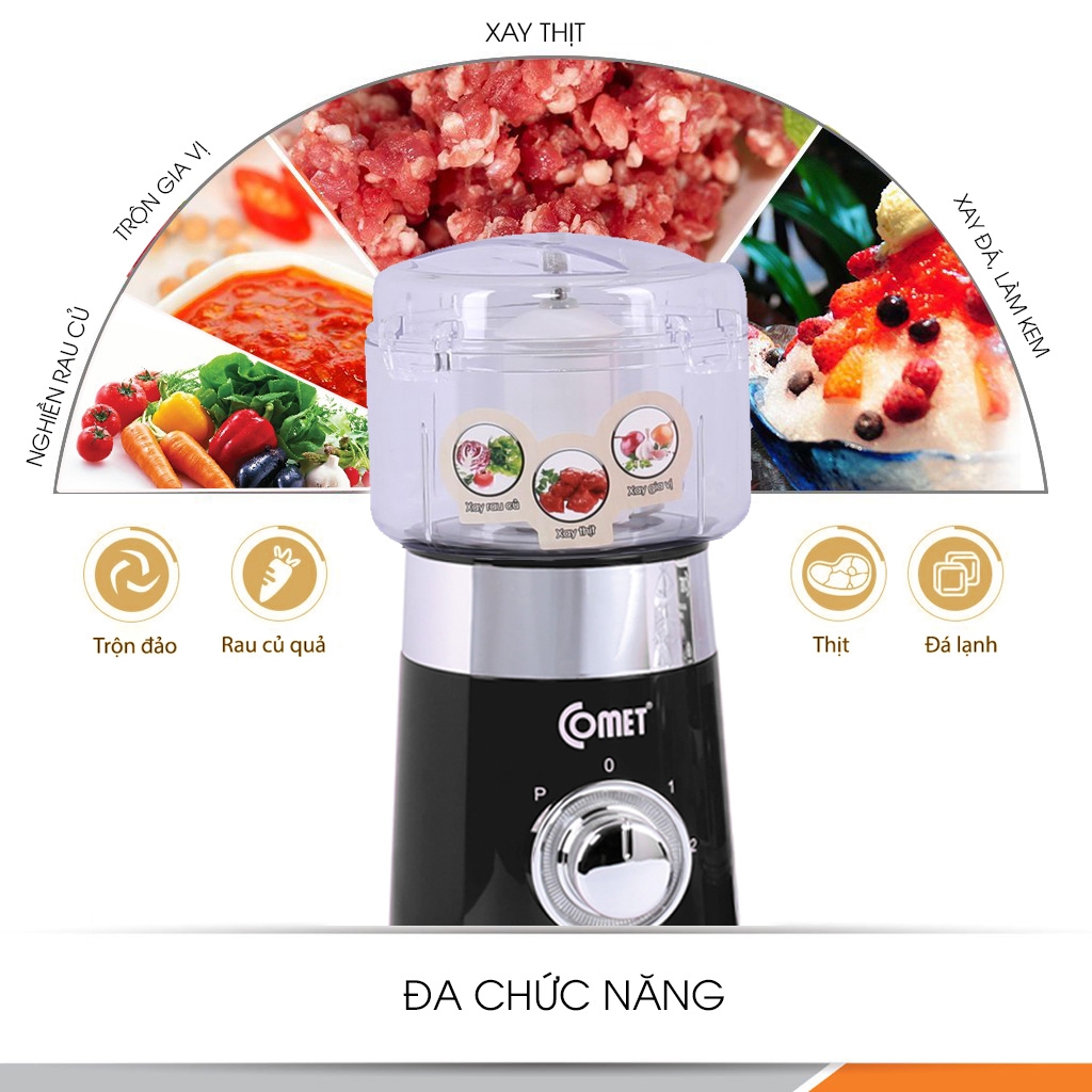 Máy Xay Đa Năng Cối Nhựa Kháng Vỡ Comet CM9989 1