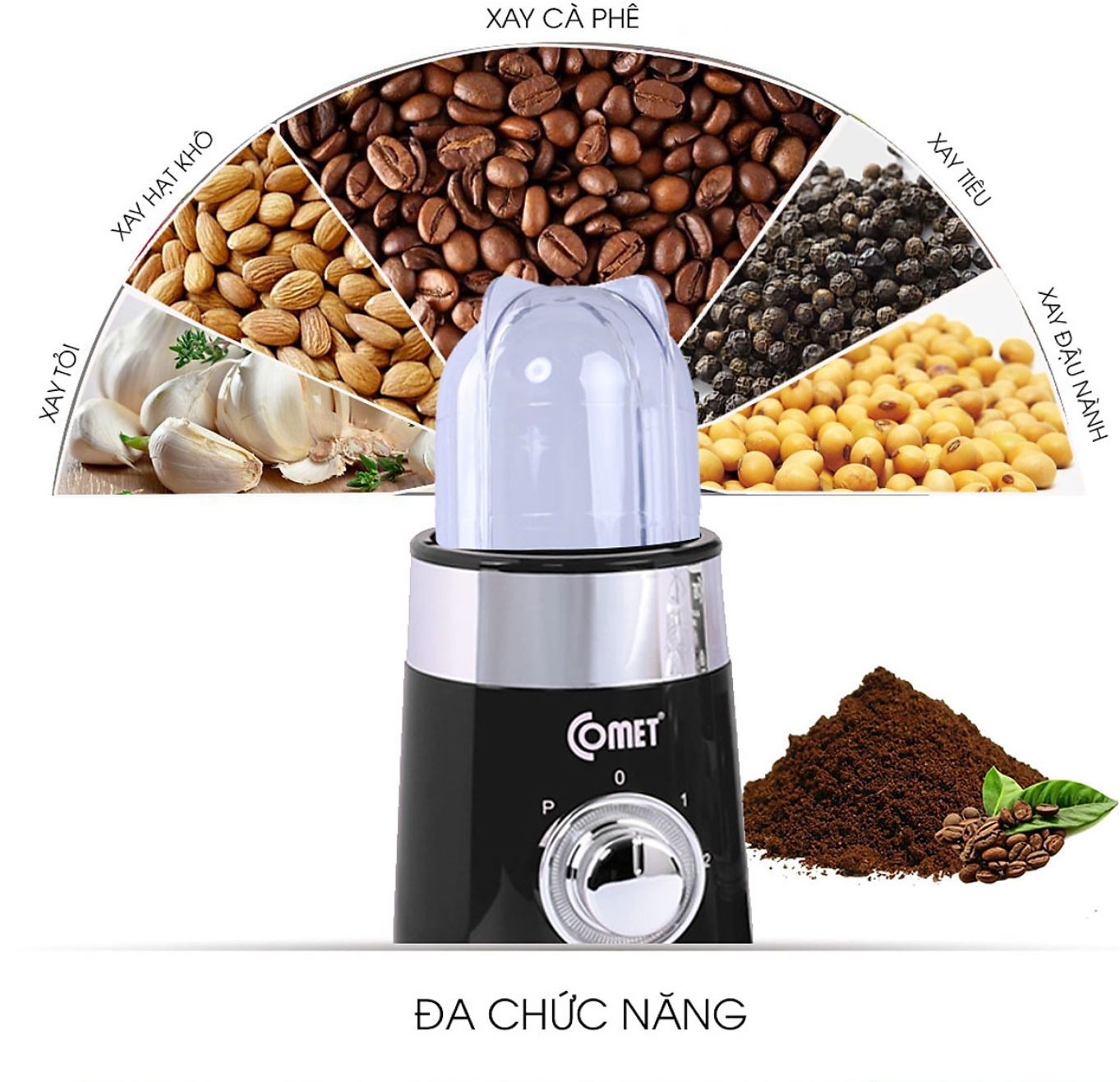 Máy Xay Đa Năng Cối Nhựa Kháng Vỡ Comet CM9989 2