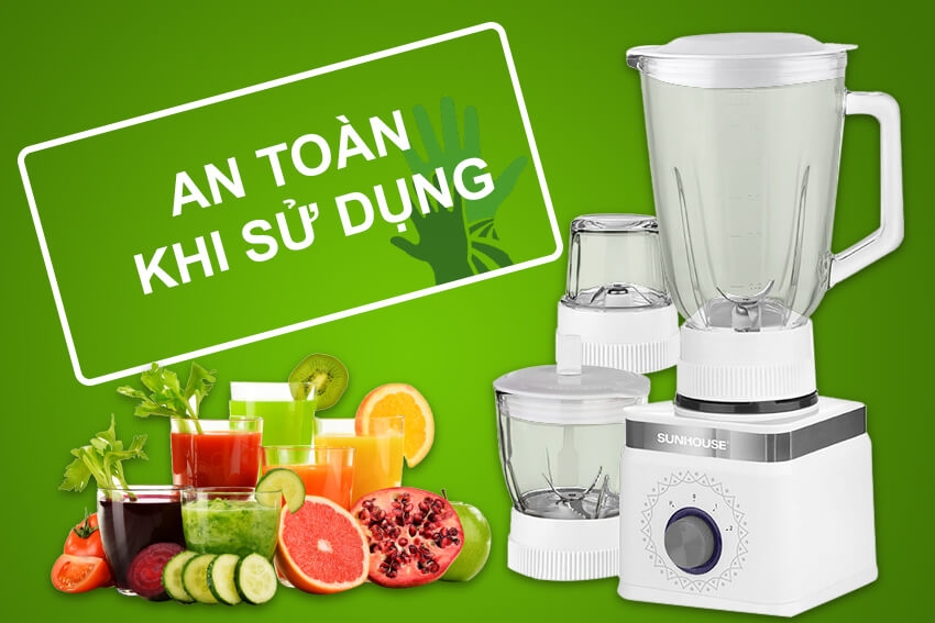 Máy Xay Sinh Tố 3 Cối Sunhouse SHD5582W 7