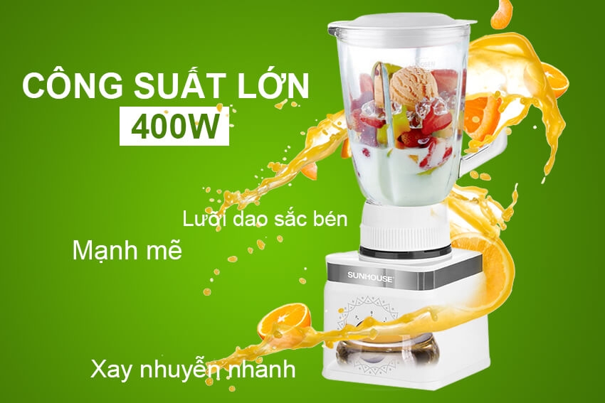 Máy Xay Sinh Tố 3 Cối Sunhouse SHD5582W 4