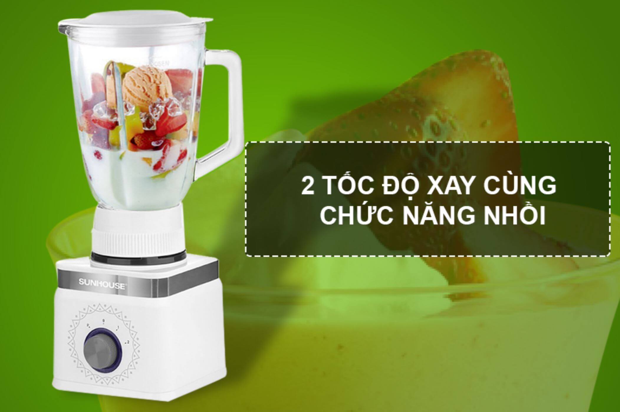 Máy Xay Sinh Tố 3 Cối Sunhouse SHD5582W 2