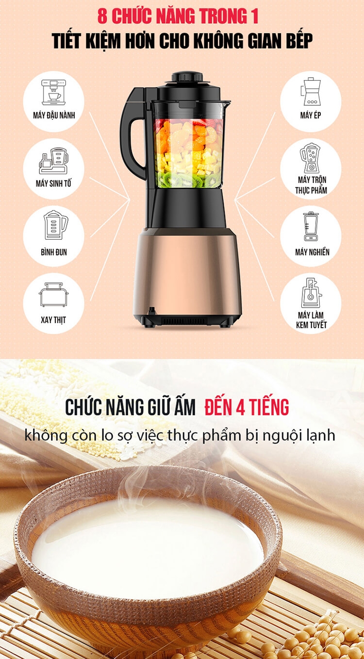 Máy Xay Sinh Tố, Làm Sữa Hạt Đa Năng Joyoung JYL-Y29 (900W) 3