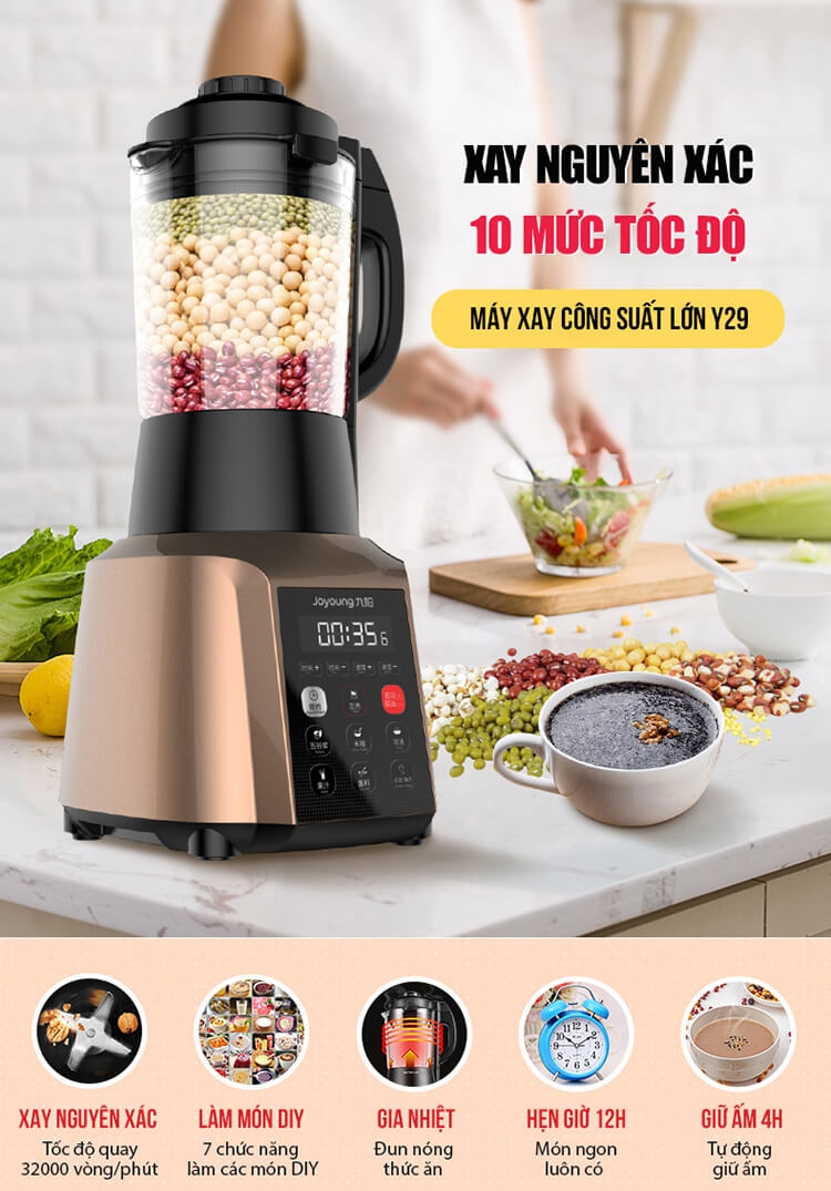 Máy Xay Sinh Tố, Làm Sữa Hạt Đa Năng Joyoung JYL-Y29 (900W) 5