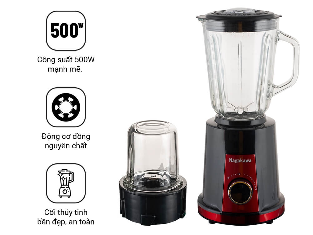 Máy Xay Sinh Tố Nagakawa NAG0813 (500W - 1.5 Lít) 1