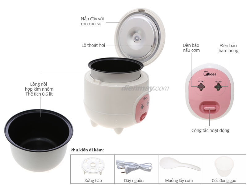 Nồi Cơm Điện Midea CM06SA