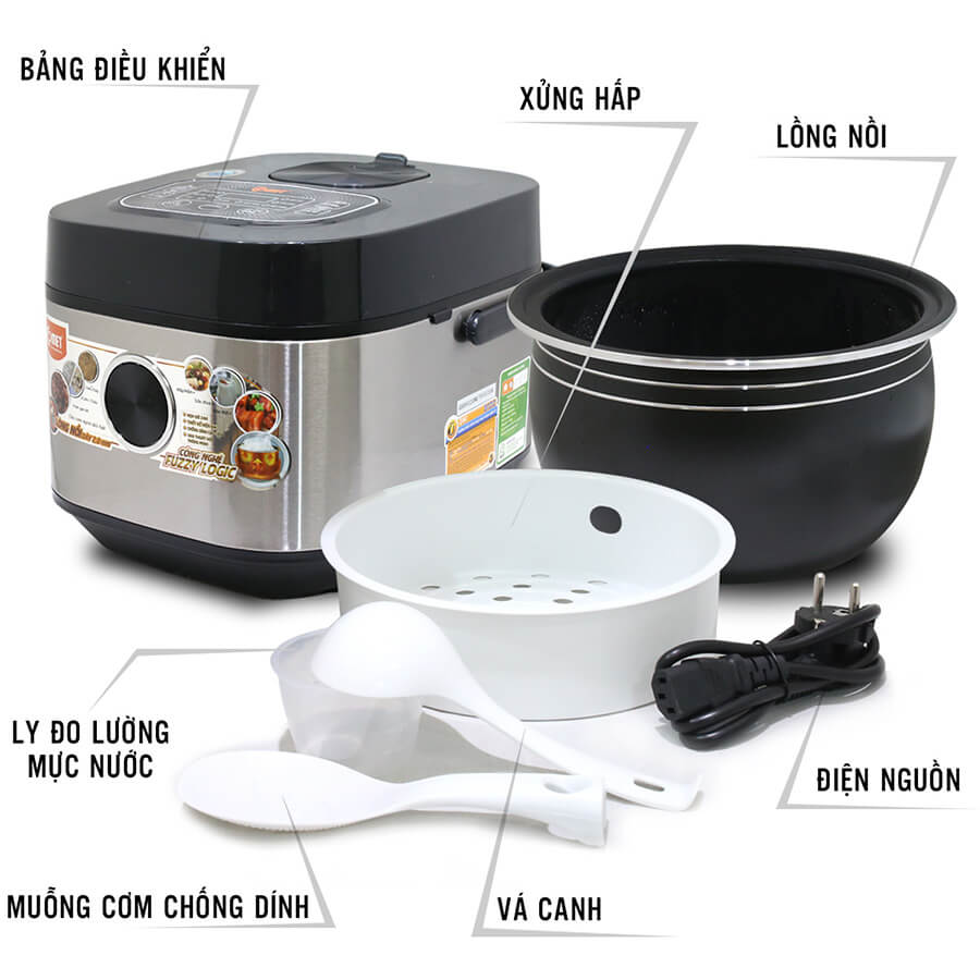 Nồi Cơm Điện Tử Comet CM8088 1.8L (860W)