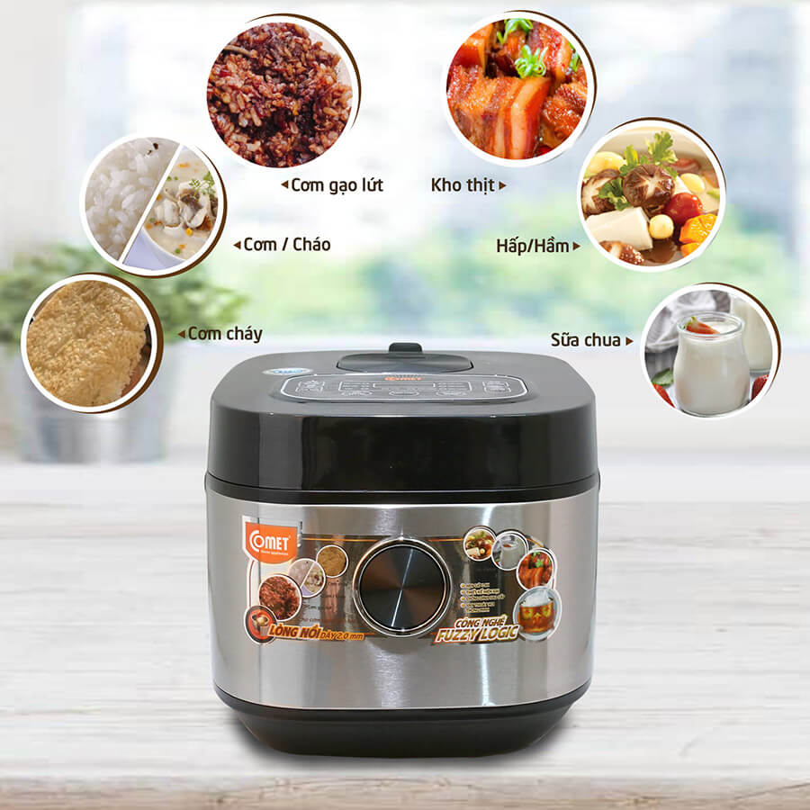 Nồi Cơm Điện Tử Comet CM8088 1.8L (860W)