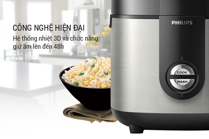 Nồi Cơm Điện Philips HD3132/66 (2 Lít)
