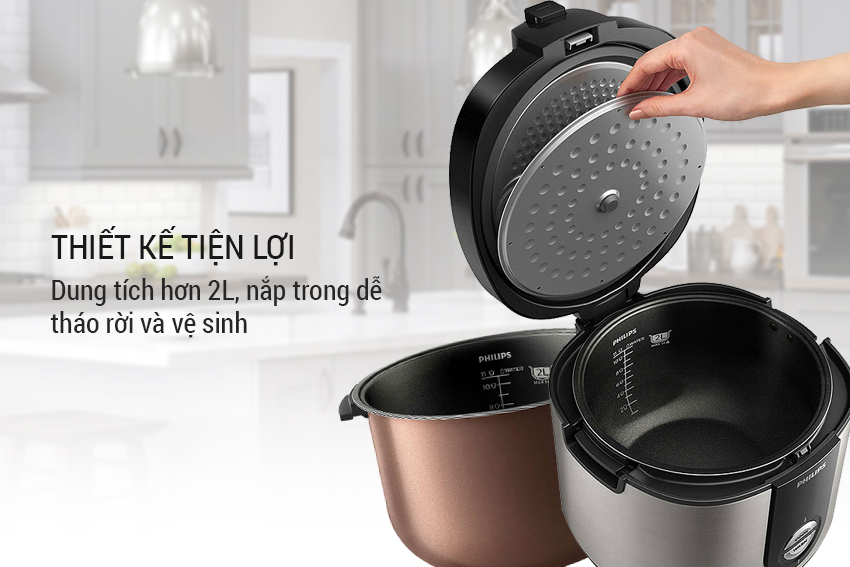 Nồi Cơm Điện Philips HD3132/66 (2 Lít)