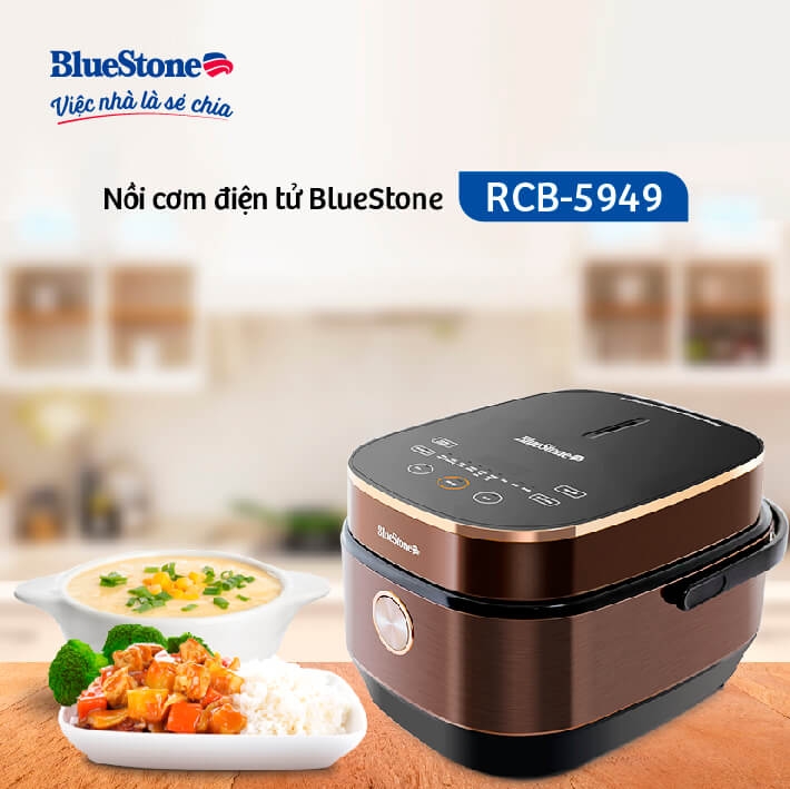 Nồi Cơm Điện Tử Lòng Niêu BlueStone RCB-5949 1.5 Lít 8