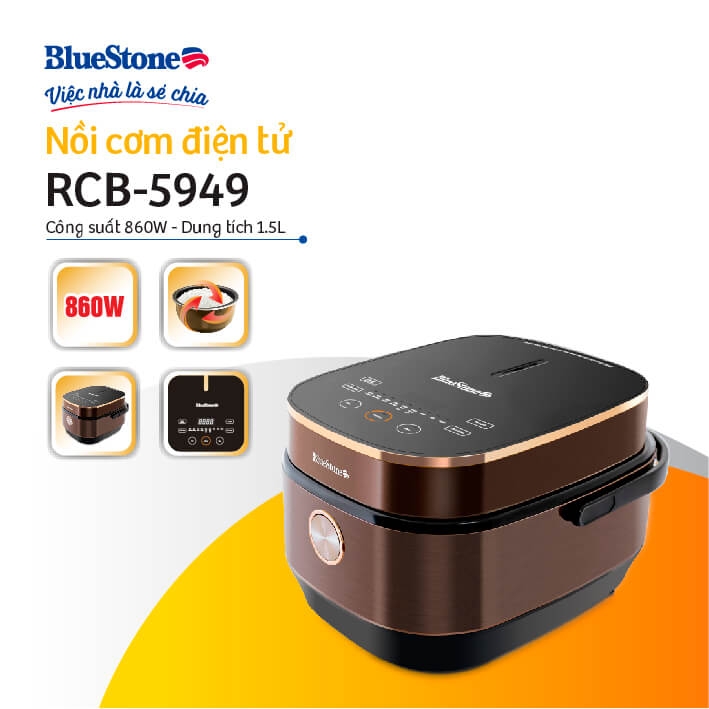 Nồi Cơm Điện Tử Lòng Niêu BlueStone RCB-5949 1.5 Lít 1