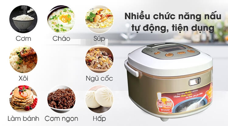 Nồi Cơm Điện Tử Sharp KS-TH18 8