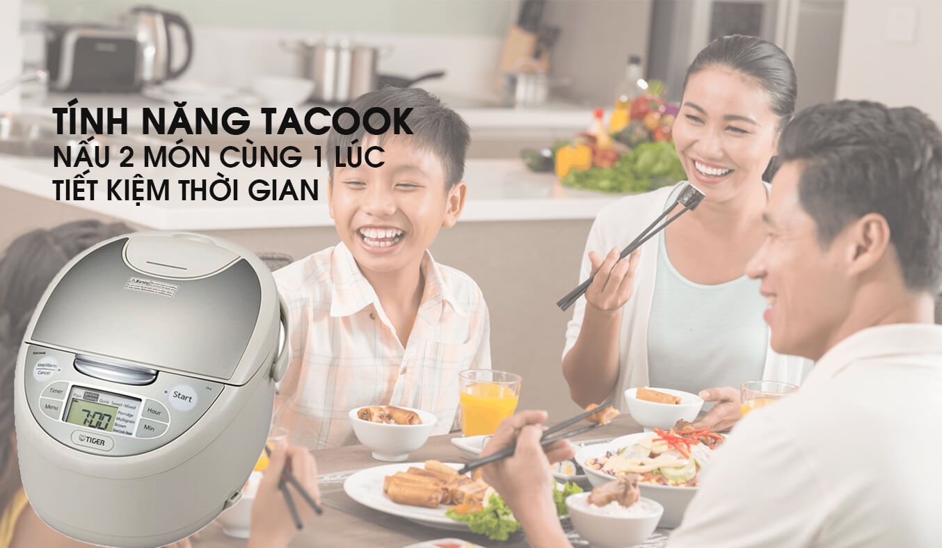 Nồi Cơm Điện Tử Tiger JAX-S18W - 1.8L 2