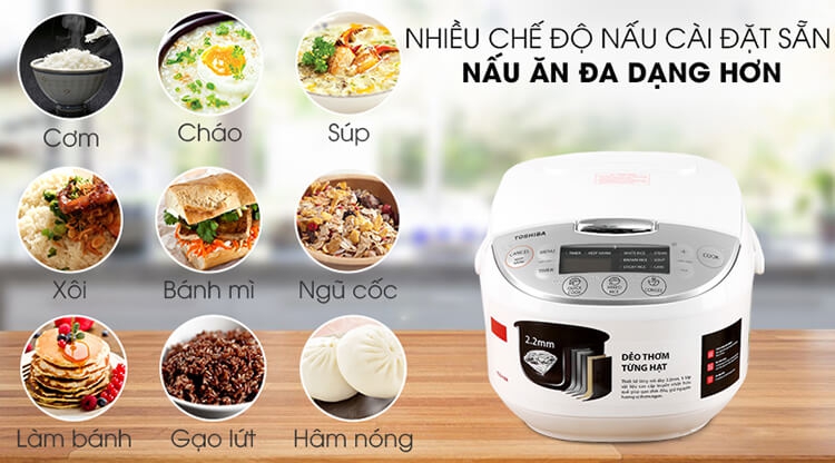 Nồi Cơm Điện Tử Toshiba RC-10DH2PV(W) 7