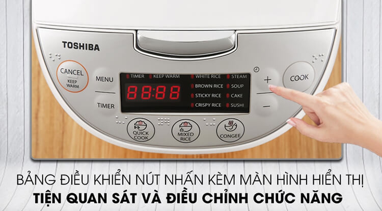 Nồi Cơm Điện Tử Toshiba RC-10DH2PV(W) 8