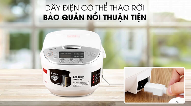 Nồi Cơm Điện Tử Toshiba RC-10DH2PV(W) 9
