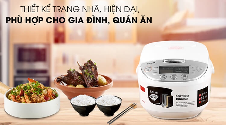 Nồi Cơm Điện Tử Toshiba RC-10DH2PV(W) 2