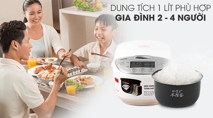 Nồi Cơm Điện Tử Toshiba RC-10DH2PV(W) 3