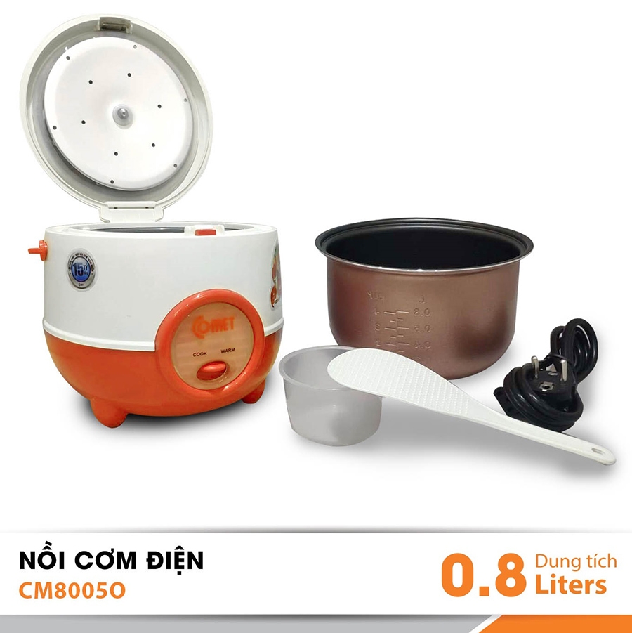 Nồi Cơm Điện Nắp Gài Comet CM8005 0.8L - 350W 2