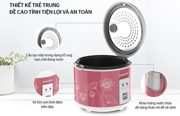 Nồi Cơm Điện Nắp Gài Sunhouse SHD8609