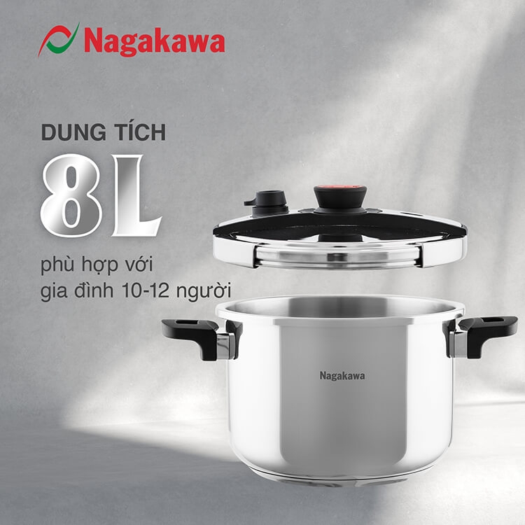 Nồi Áp Suất Đáy Từ Nagakawa NAG1481 (8L) 1