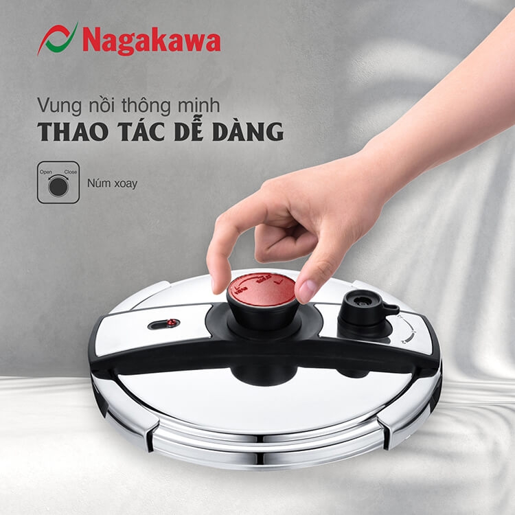 Nồi Áp Suất Đáy Từ Nagakawa NAG1481 (8L) 6
