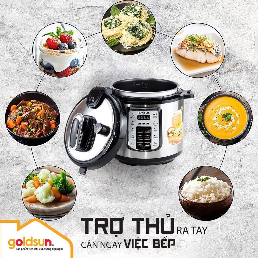 Nồi Áp Suất Điện Tử Goldsun CD4701 (6L) 4