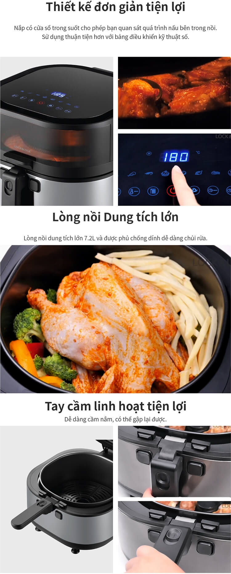 EJF596BLK - Nồi chiên không dầu 2 