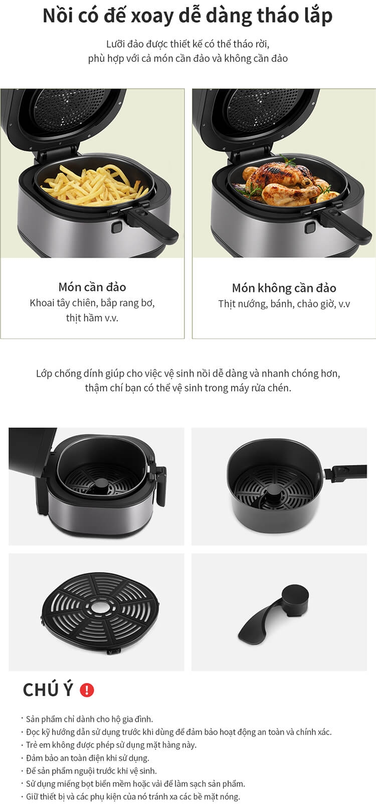 EJF596BLK - Nồi chiên không dầu 3