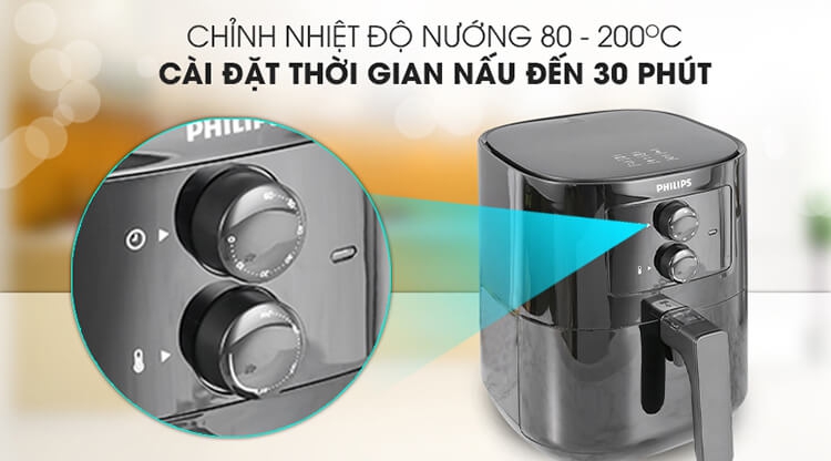 Nồi Chiên Không Dầu Philips HD9200/90 6