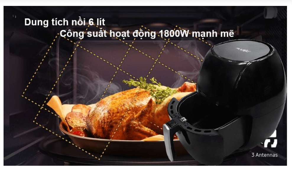 Nồi Chiên Điện Tử Magic Eco AC110 6.6L 3