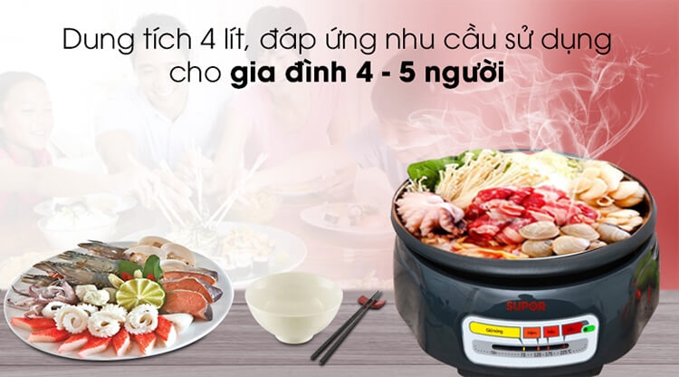 Nồi Lẩu Điện Supor HFK26EVN-130 (4.0 lít) 4
