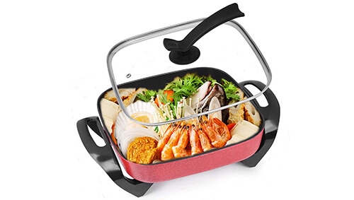 Nồi Lẩu Nướng Điện Vuông Đa Năng Green Cook GCEH30 5Lít