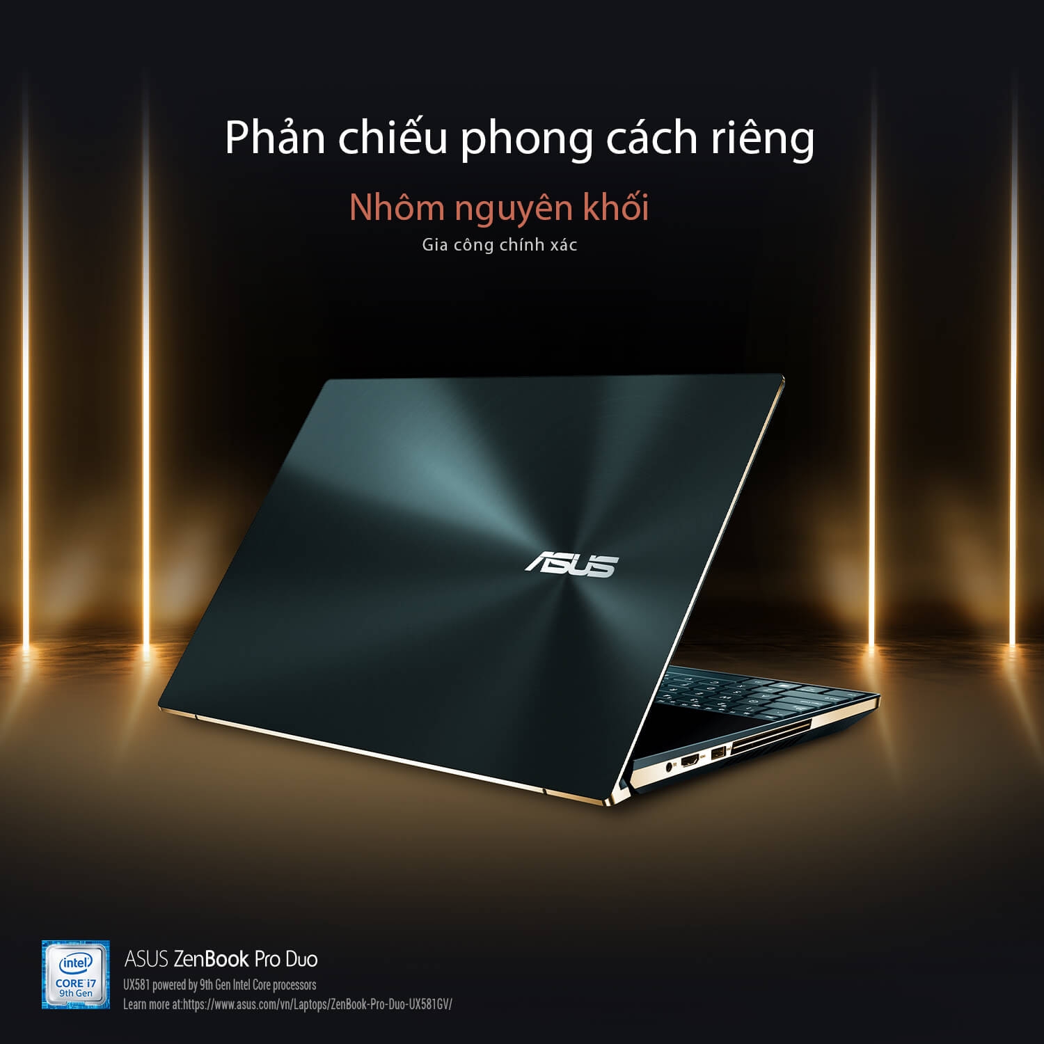 Laptop ASUS ZenBook Pro Duo UX581 i9-9980HK, RAM 32GB, SSD 1TB 15.6 inch OLED 4K 1