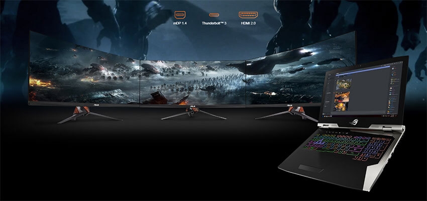 Laptop Asus ROG G703VI-XH74K Core i7-7820HK, RAM 32GB, SSD 512GB, HDD 1TB, NVIDIA GeForce GTX 1080 1