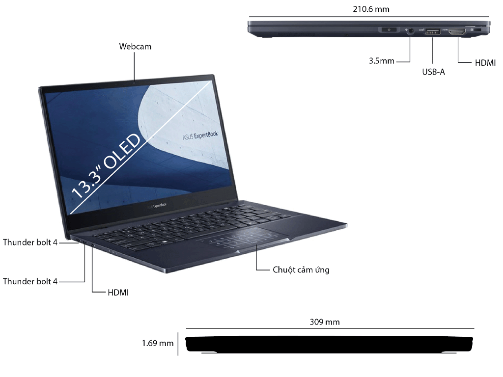 Laptop Asus ExpertBook B5302CE