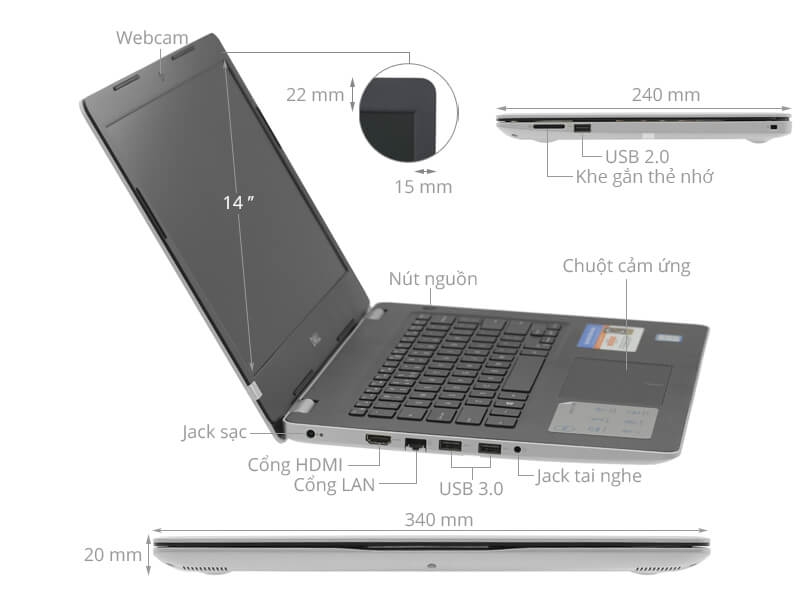 Laptop Dell Inspiron 3480